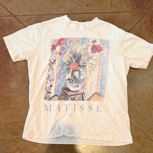 Women's Abercrombie & Fitch Matisse Graphic White Tee xxs